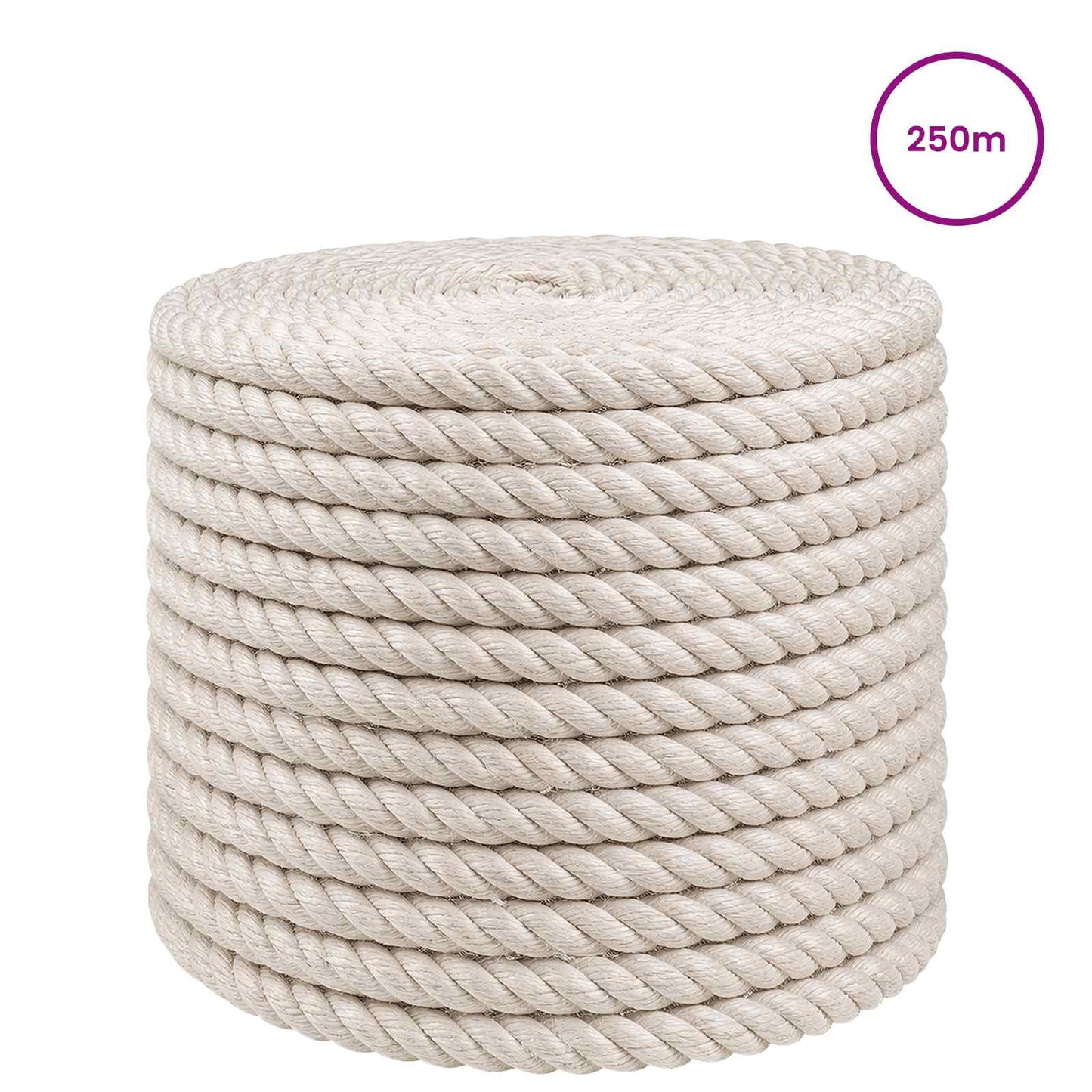 Juteseil 10 mm Weiß 100% Tossa Jute