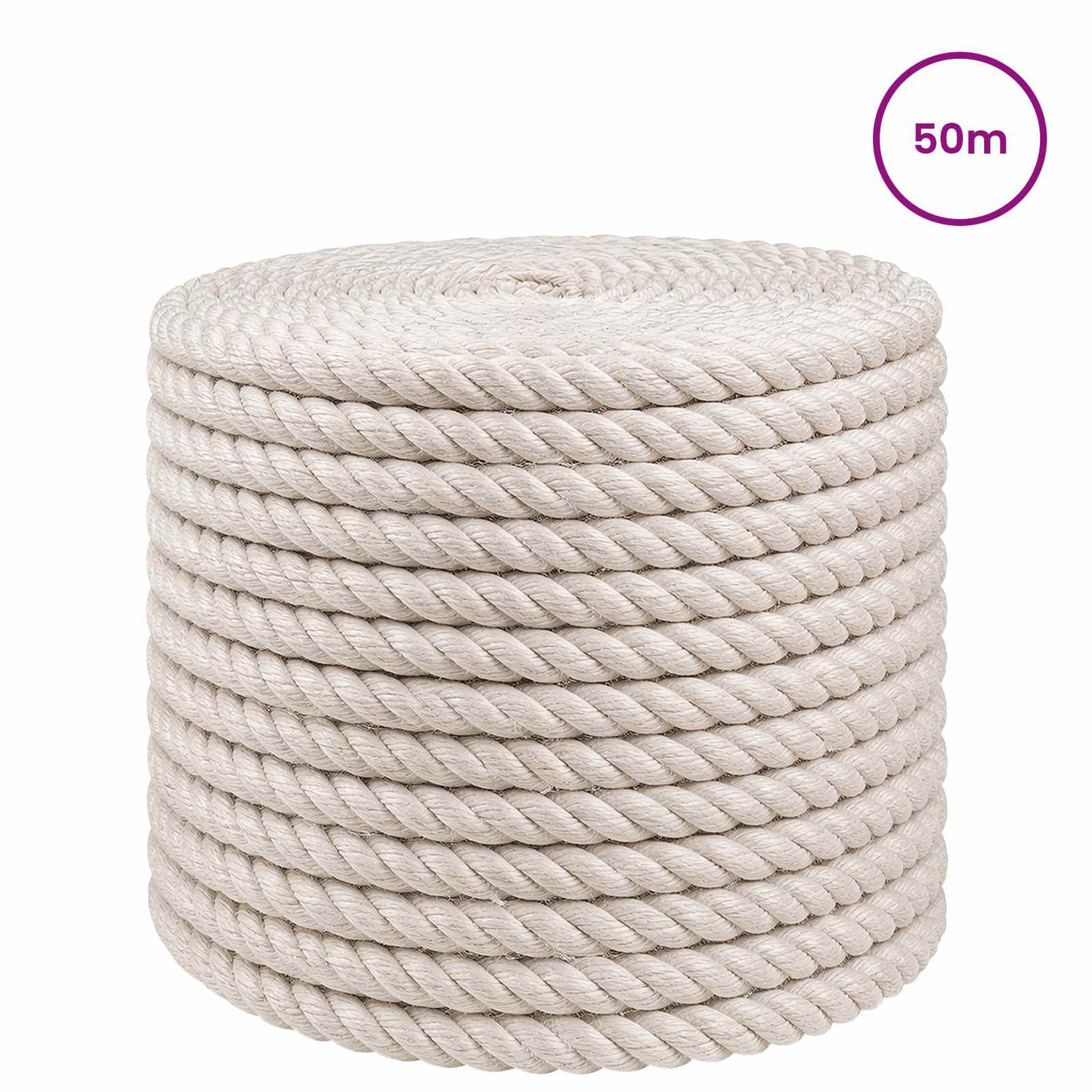 Juteseil 12 mm Weiß 100% Tossa Jute