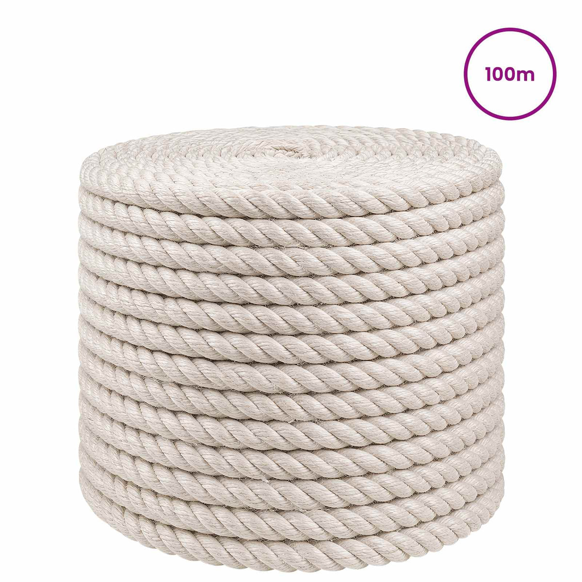 Juteseil 12 mm Weiß 100% Tossa Jute