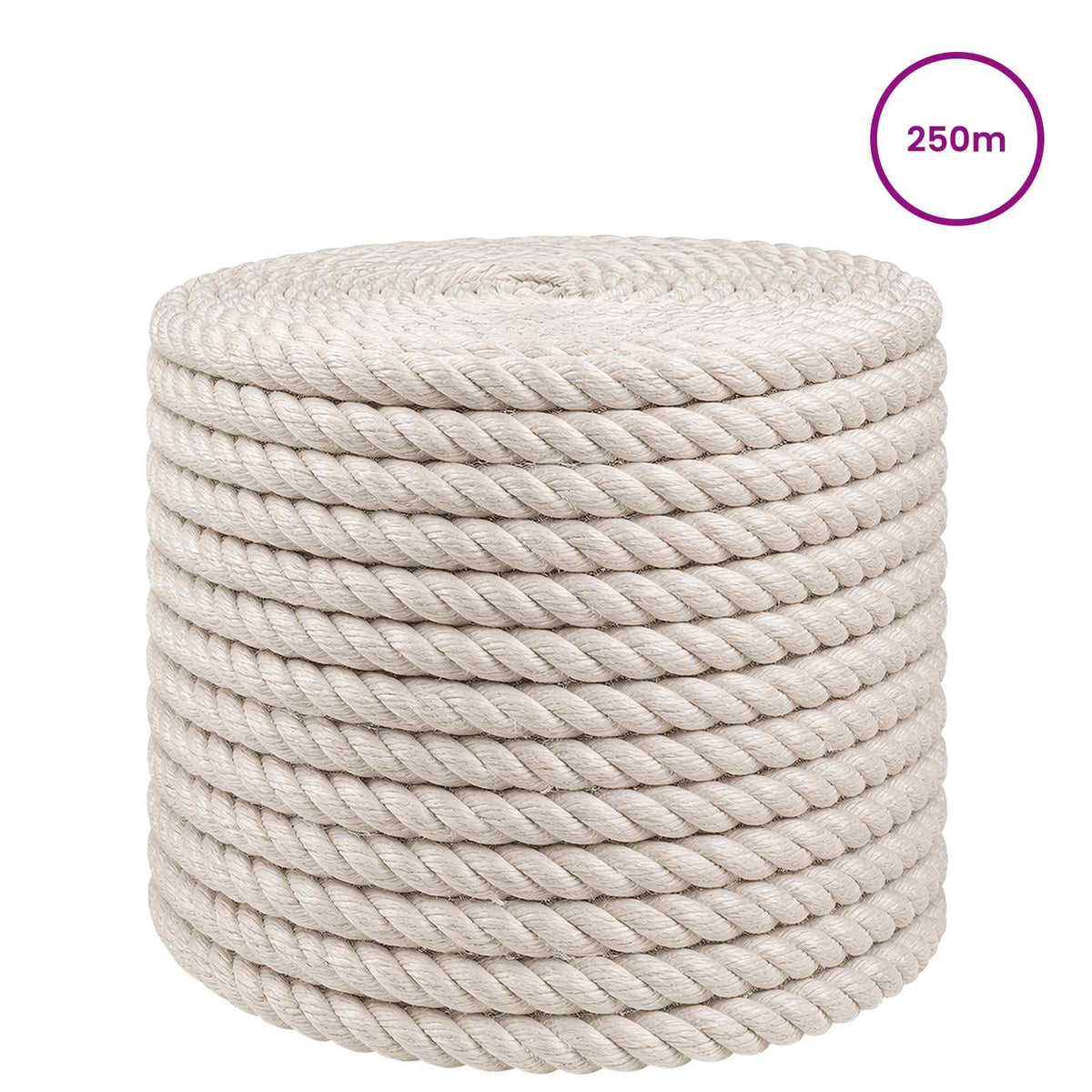 Juteseil 12 mm Weiß 100% Tossa Jute