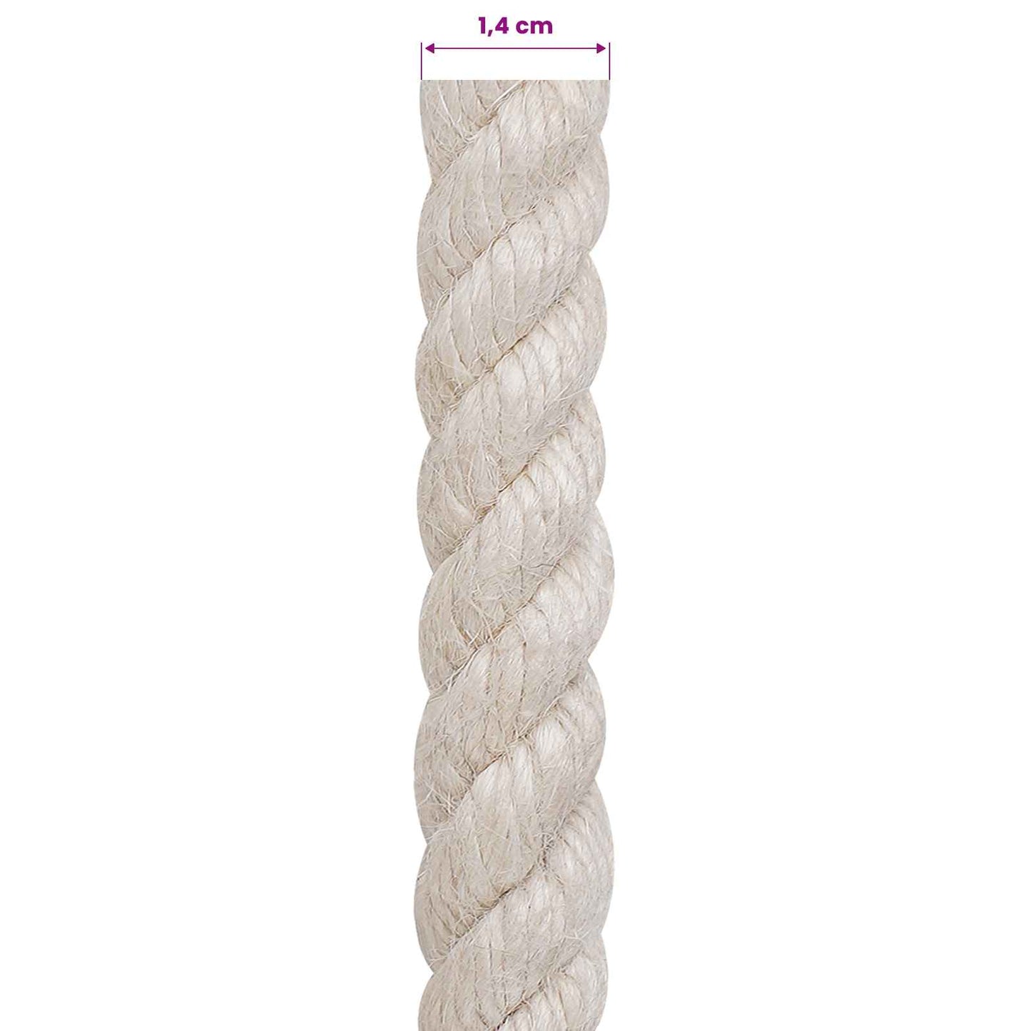 Juteseil 14 mm Weiß 100% Tossa Jute