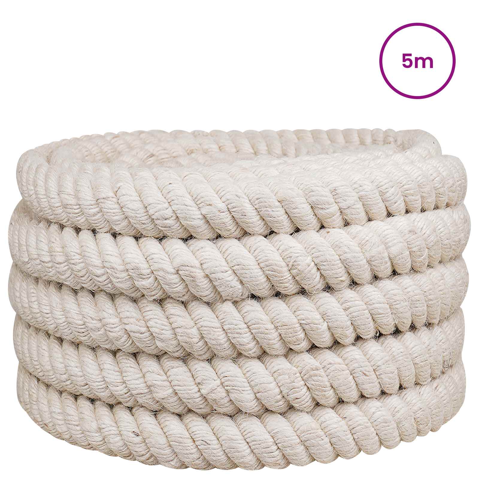 Juteseil 36 mm Weiß 100% Tossa Jute