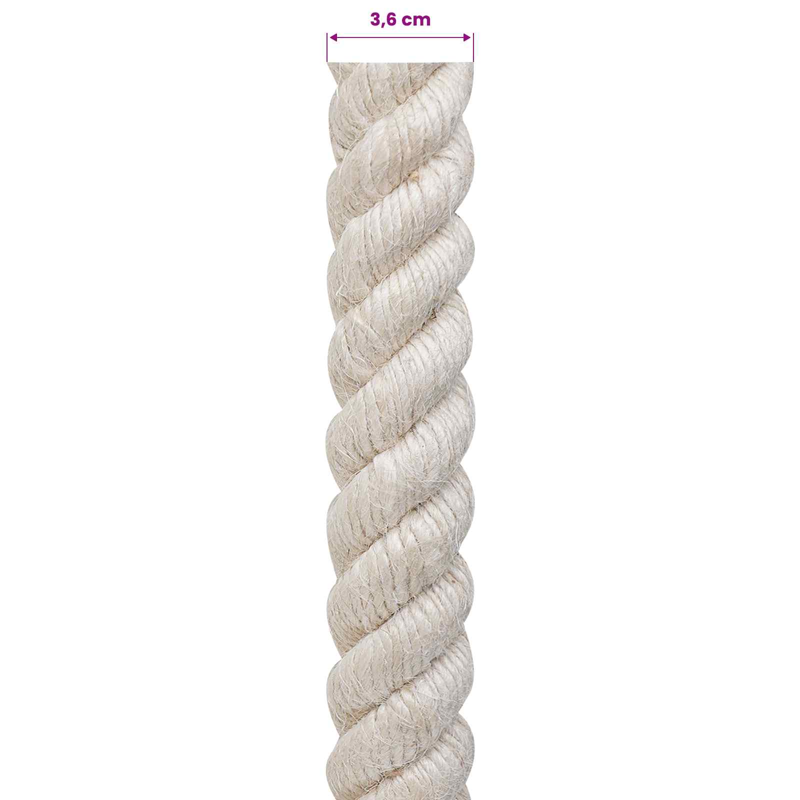 Juteseil 36 mm Weiß 100% Tossa Jute