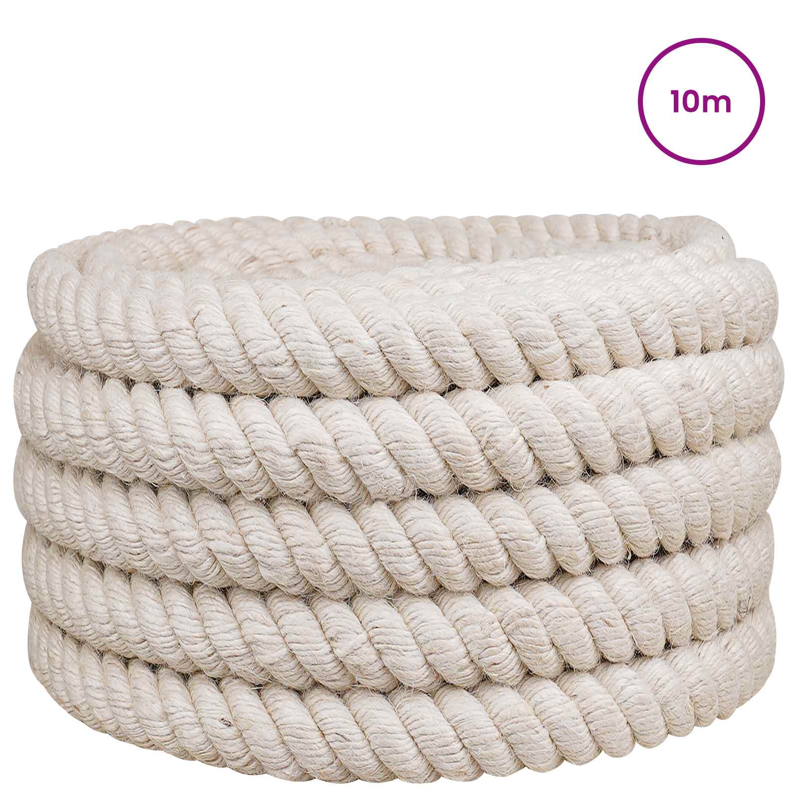 Juteseil 40 mm Weiß 100% Tossa Jute