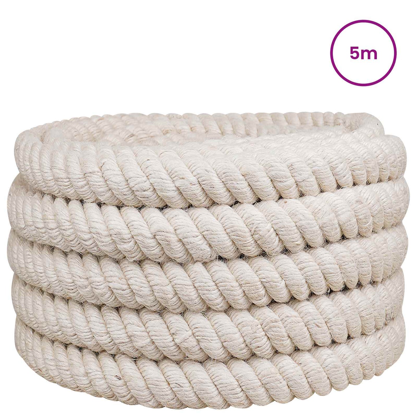 Juteseil 50 mm Weiß 100% Tossa Jute