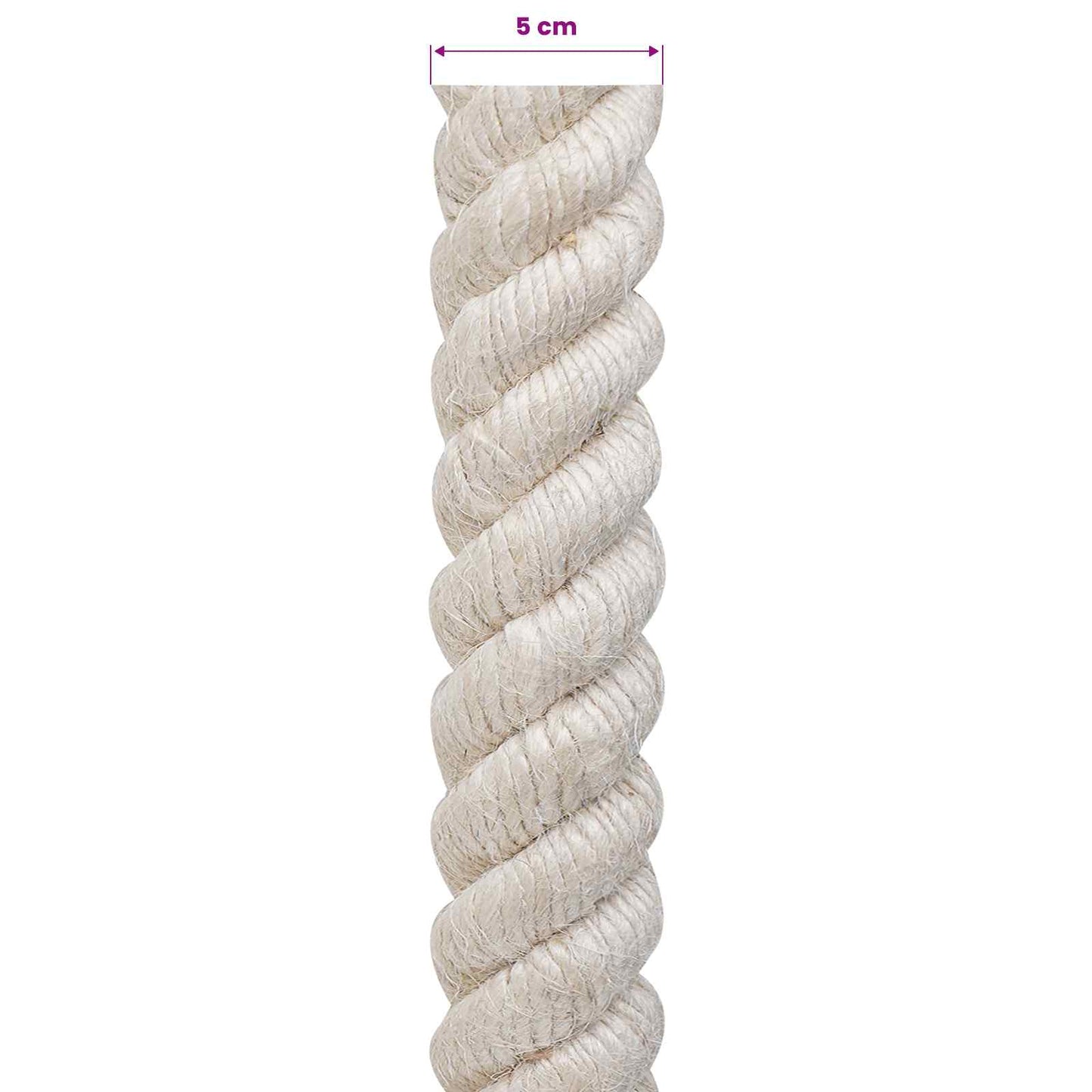 Juteseil 50 mm Weiß 100% Tossa Jute