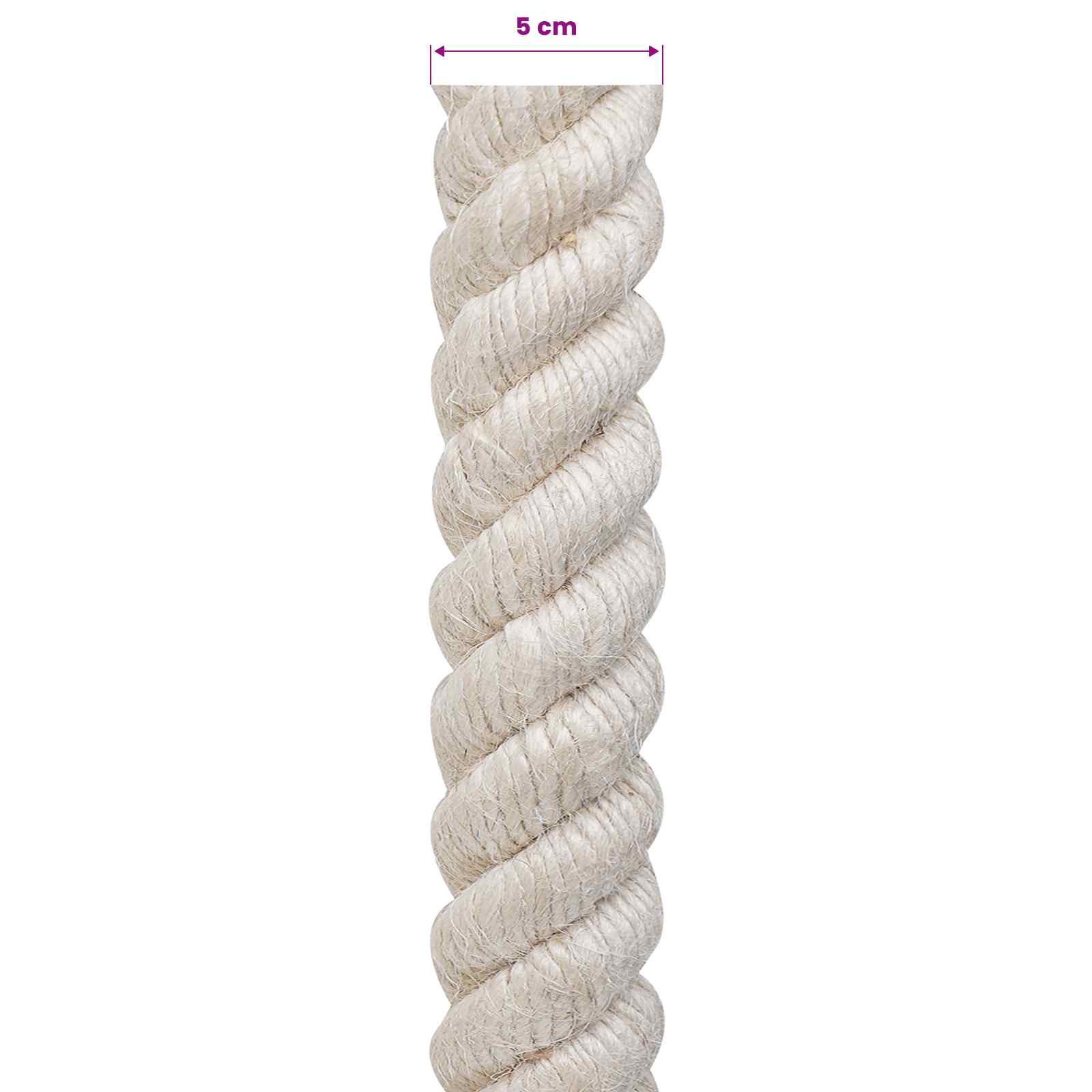 Juteseil 50 mm Weiß 100% Tossa Jute