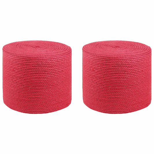 2 Stk. 2 mm Rot 100% Tossa Jute