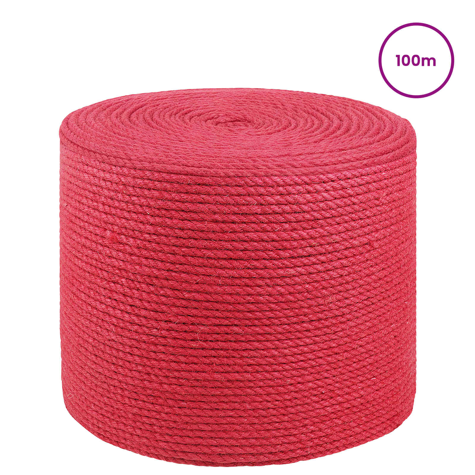 10 stk. 2 mm Rot 100% Tossa Jute