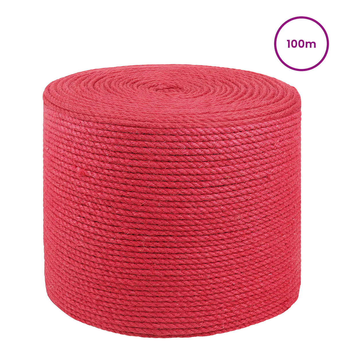 Juteseil 6 mm Rot 100% Tossa Jute