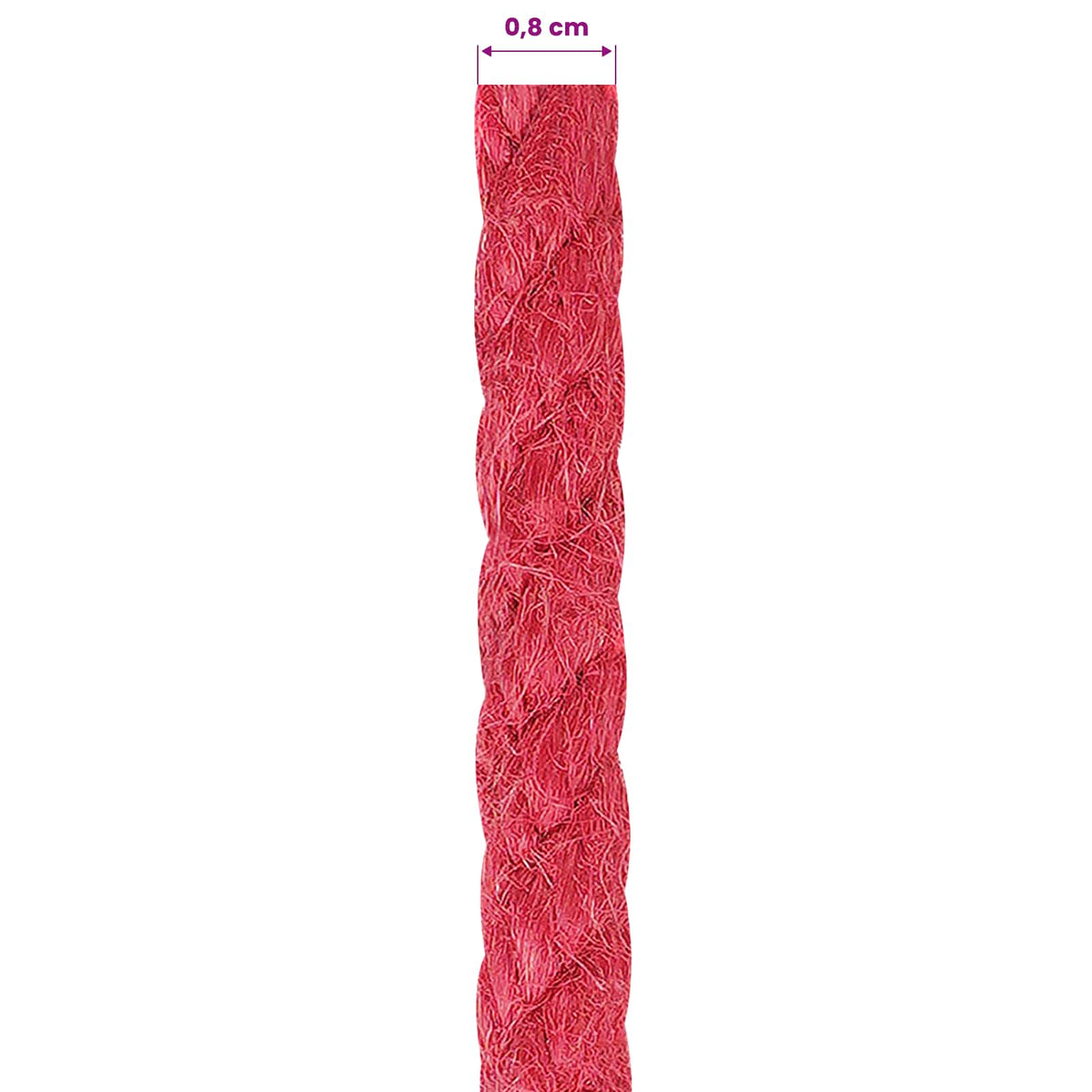 Juteseil 8 mm Rot 100% Tossa Jute
