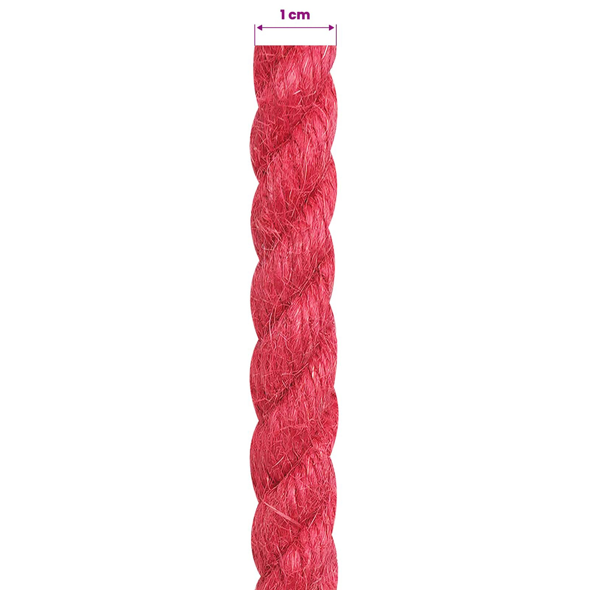 Juteseil 10 mm Rot 100% Tossa Jute