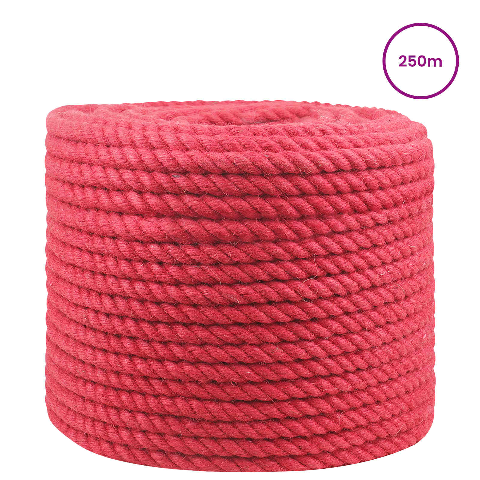 Juteseil 10 mm Rot 100% Tossa Jute