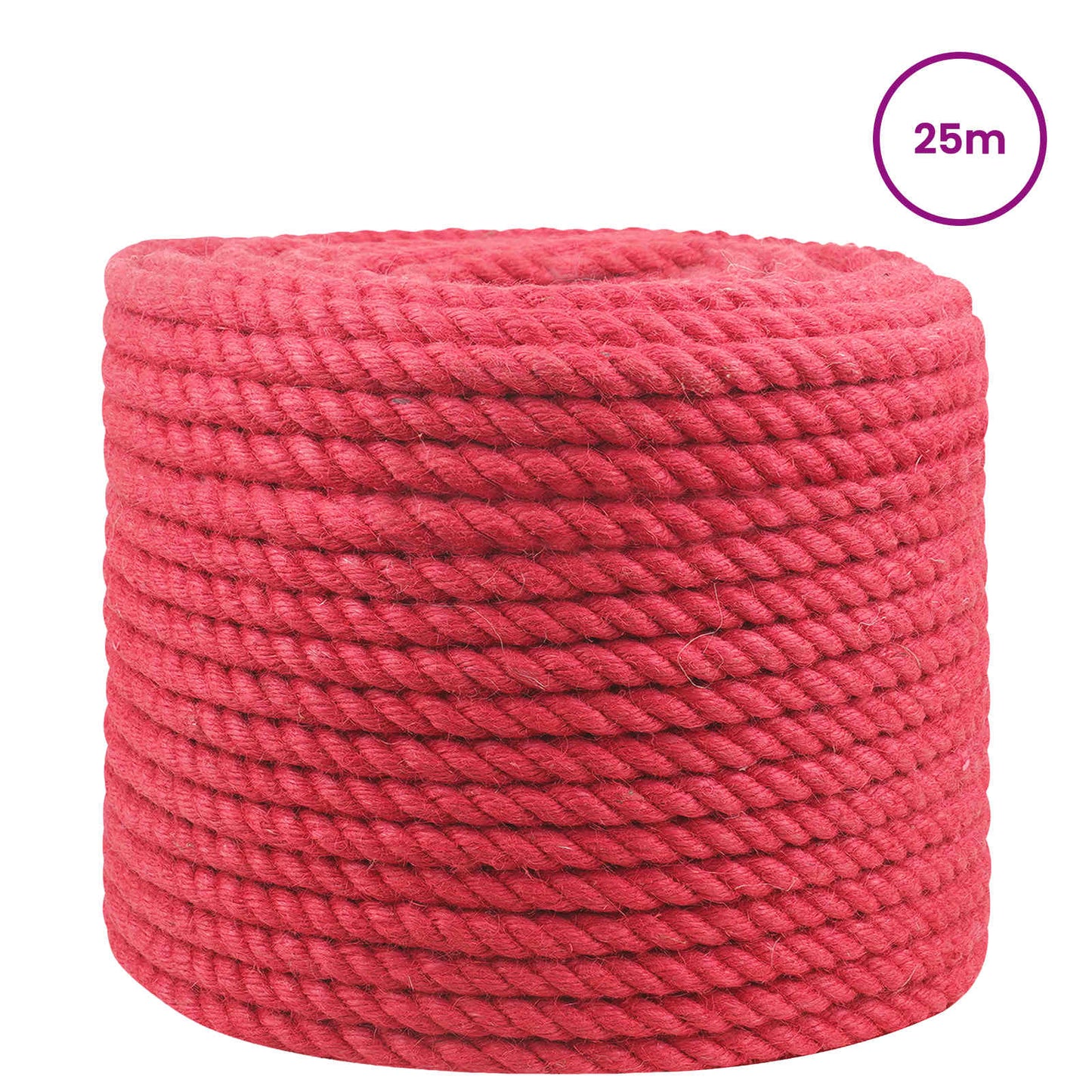 Juteseil 12 mm Rot 100% Tossa Jute