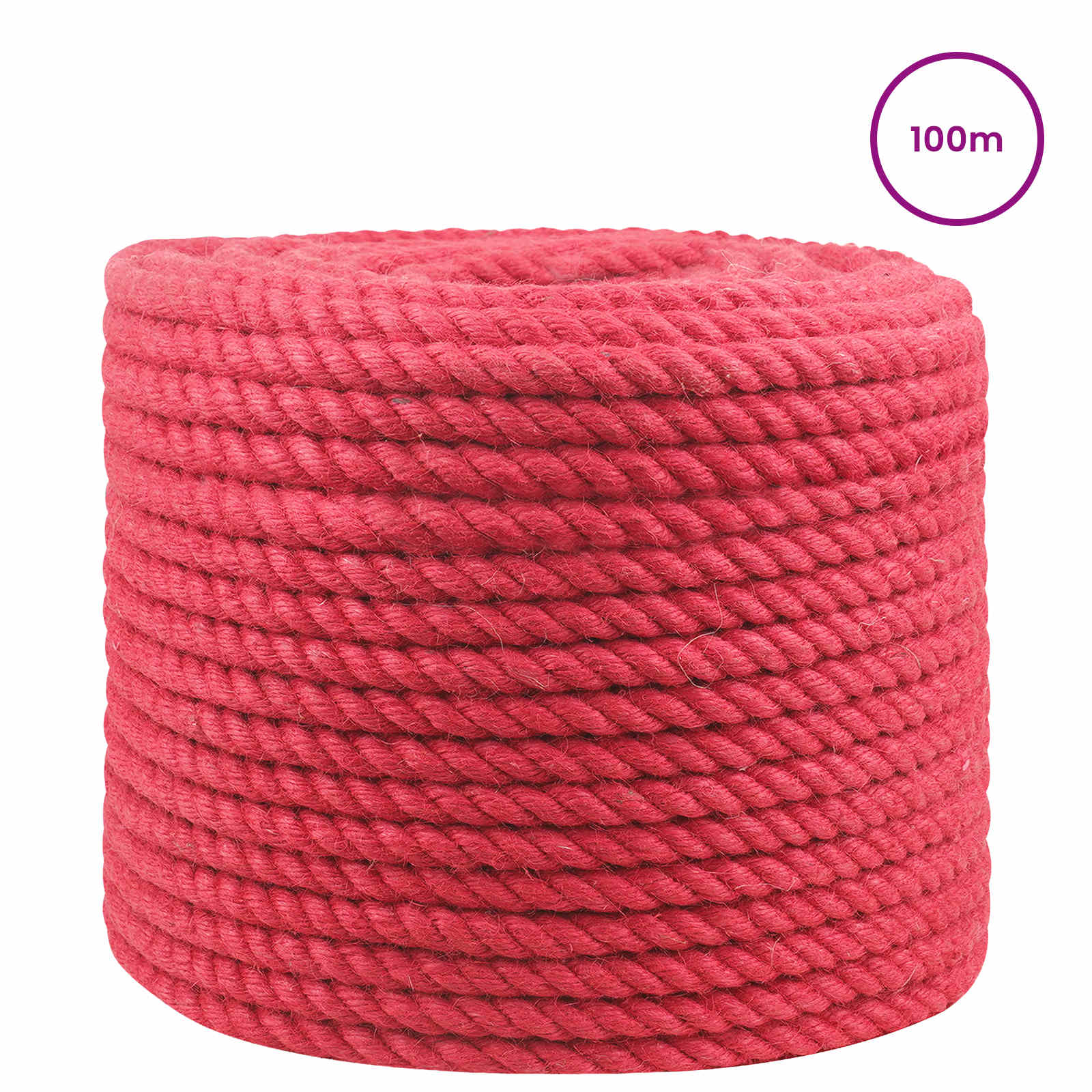 Juteseil 12 mm Rot 100% Tossa Jute