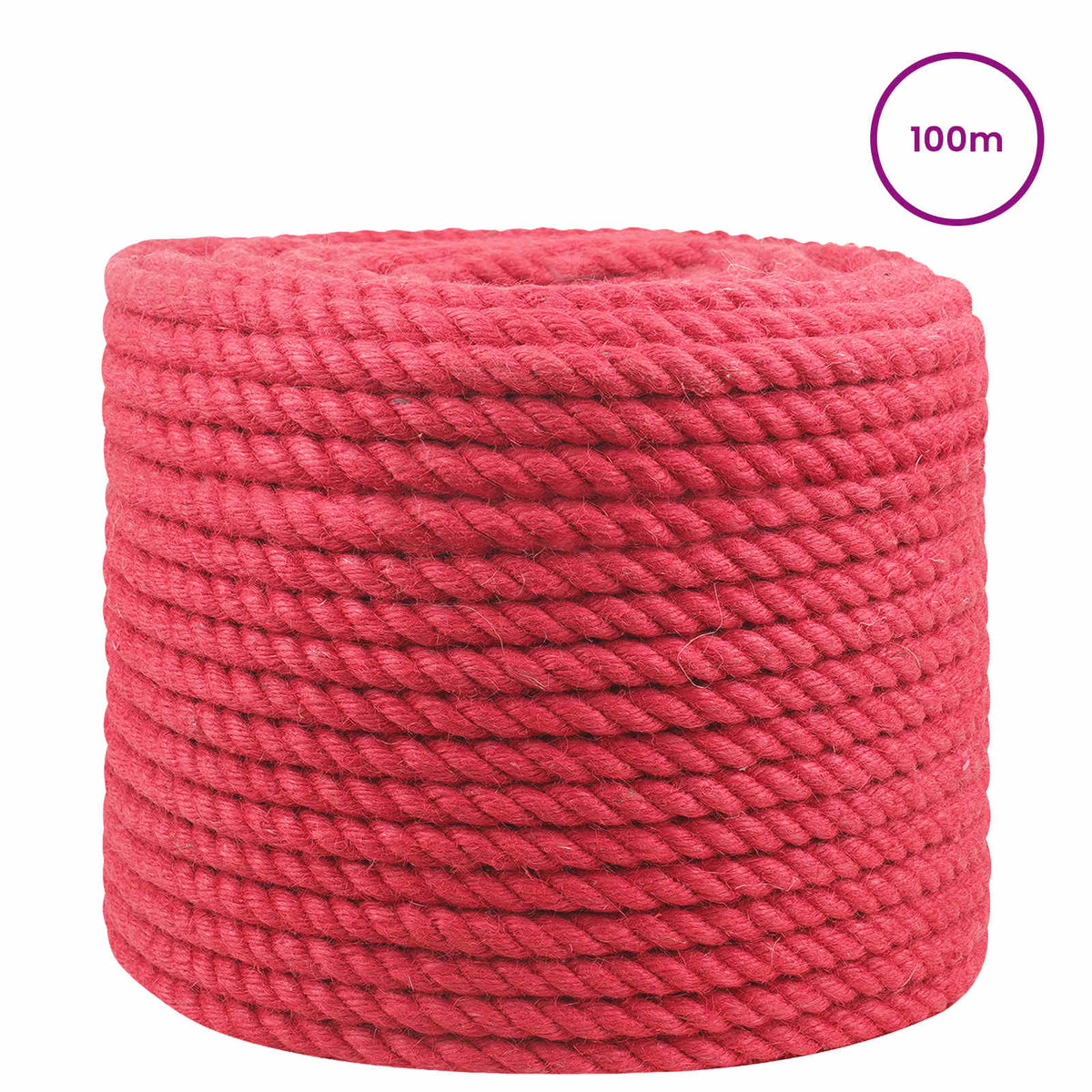 Juteseil 14 mm Rot 100% Tossa Jute