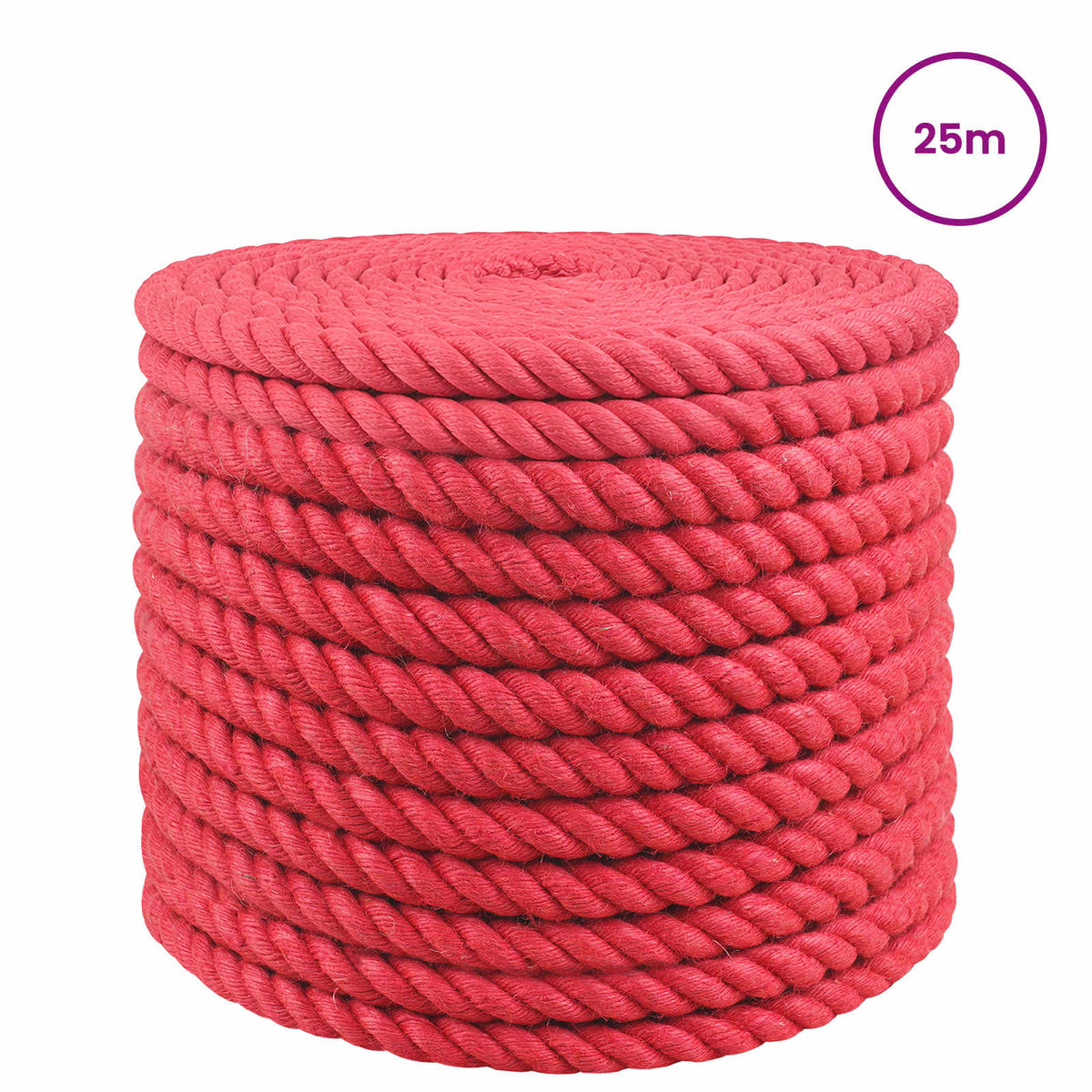 Juteseil 20 mm Rot 100% Tossa Jute