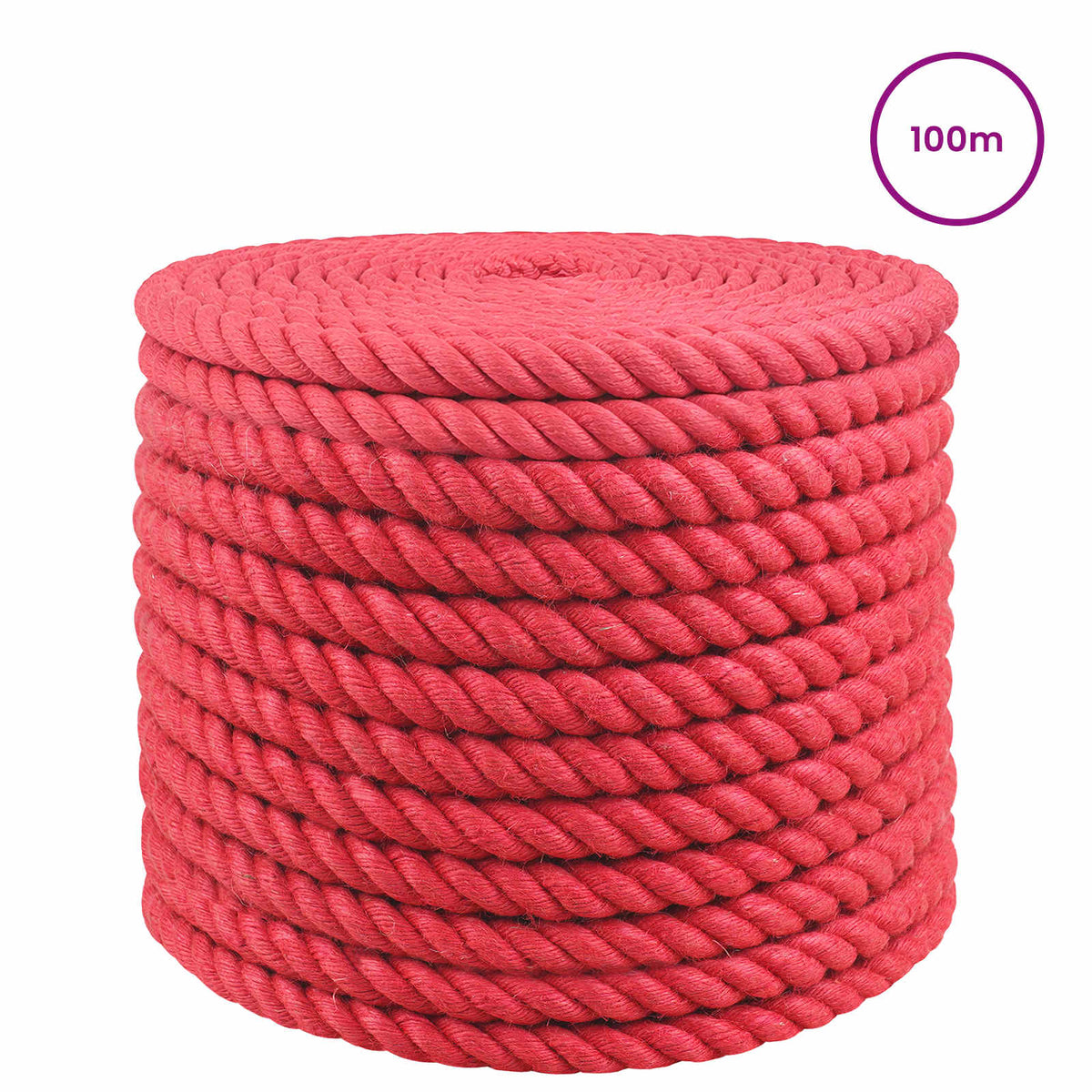Juteseil 20 mm Rot 100% Tossa Jute