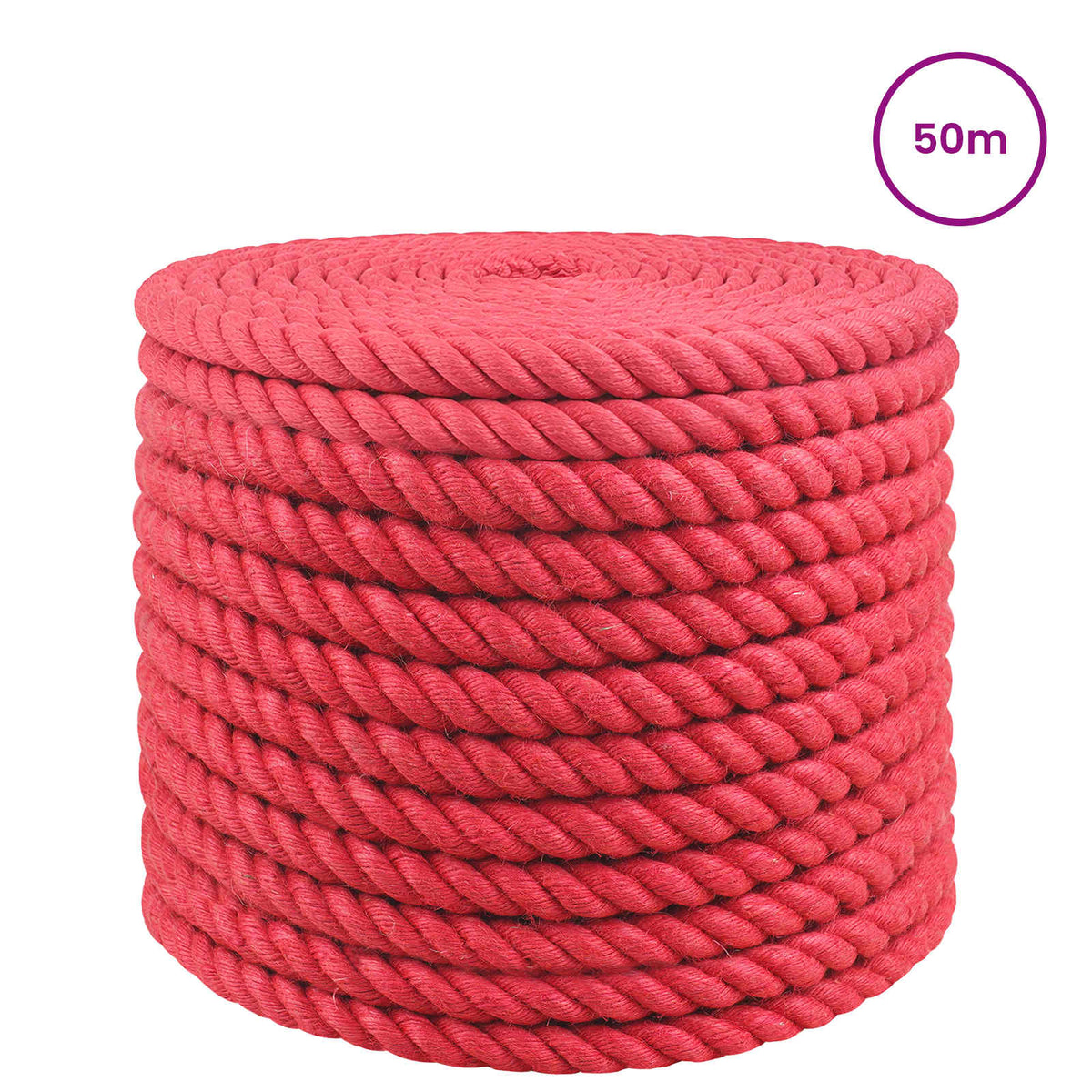 Juteseil 24 mm Rot 100% Tossa Jute