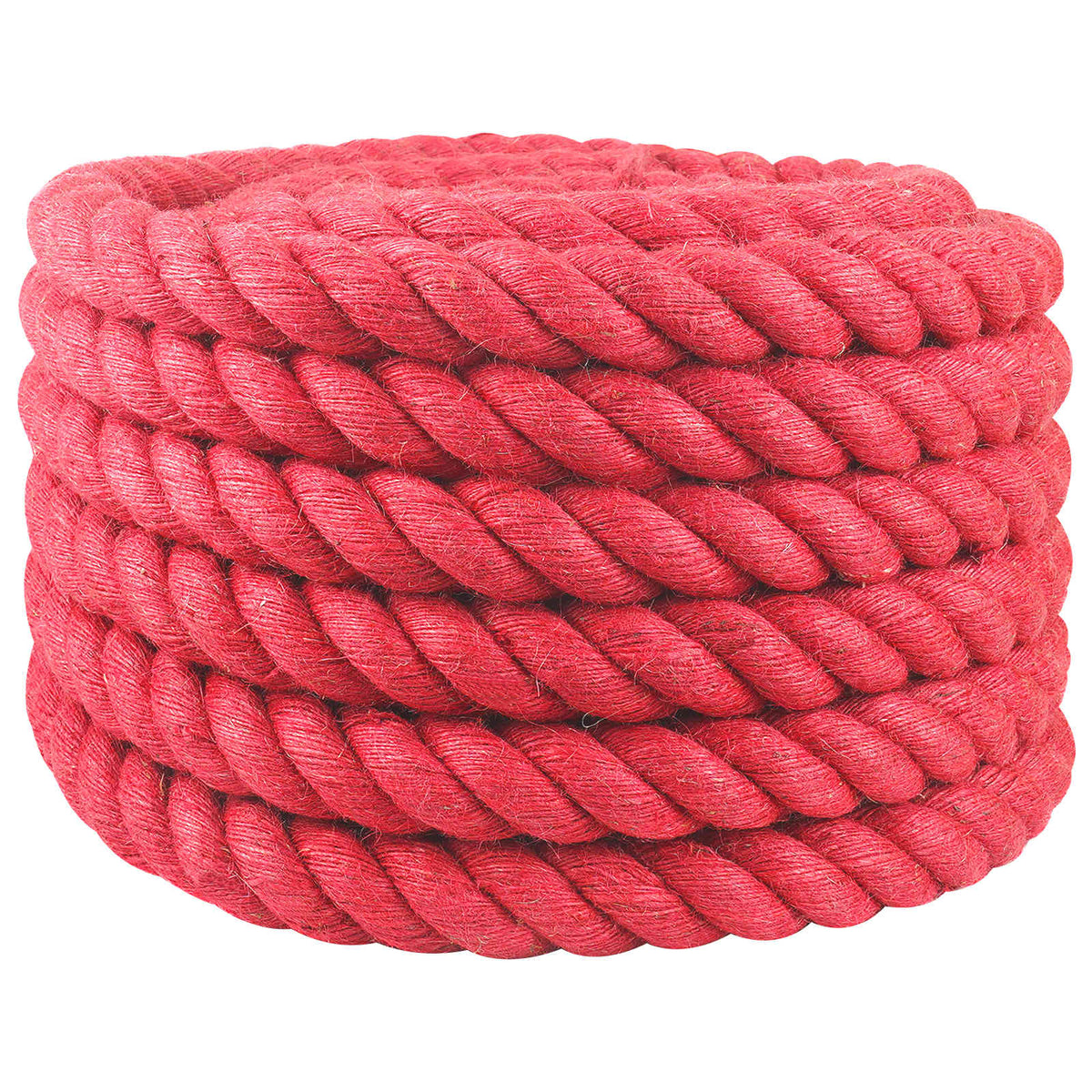 Juteseil 40 mm Rot 100% Tossa Jute