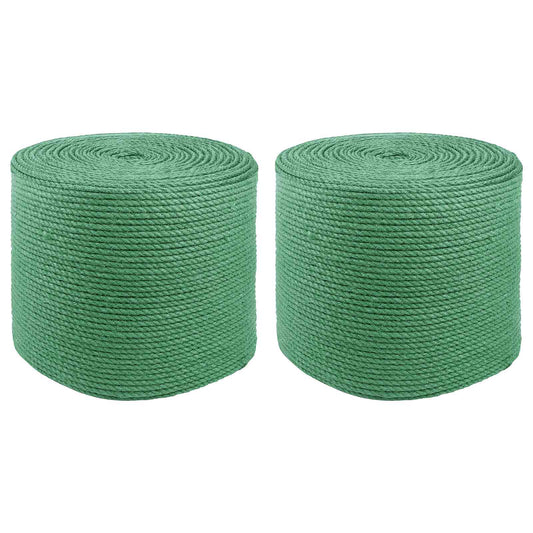 2 Stk. 2 mm Grün 100% Tossa Jute