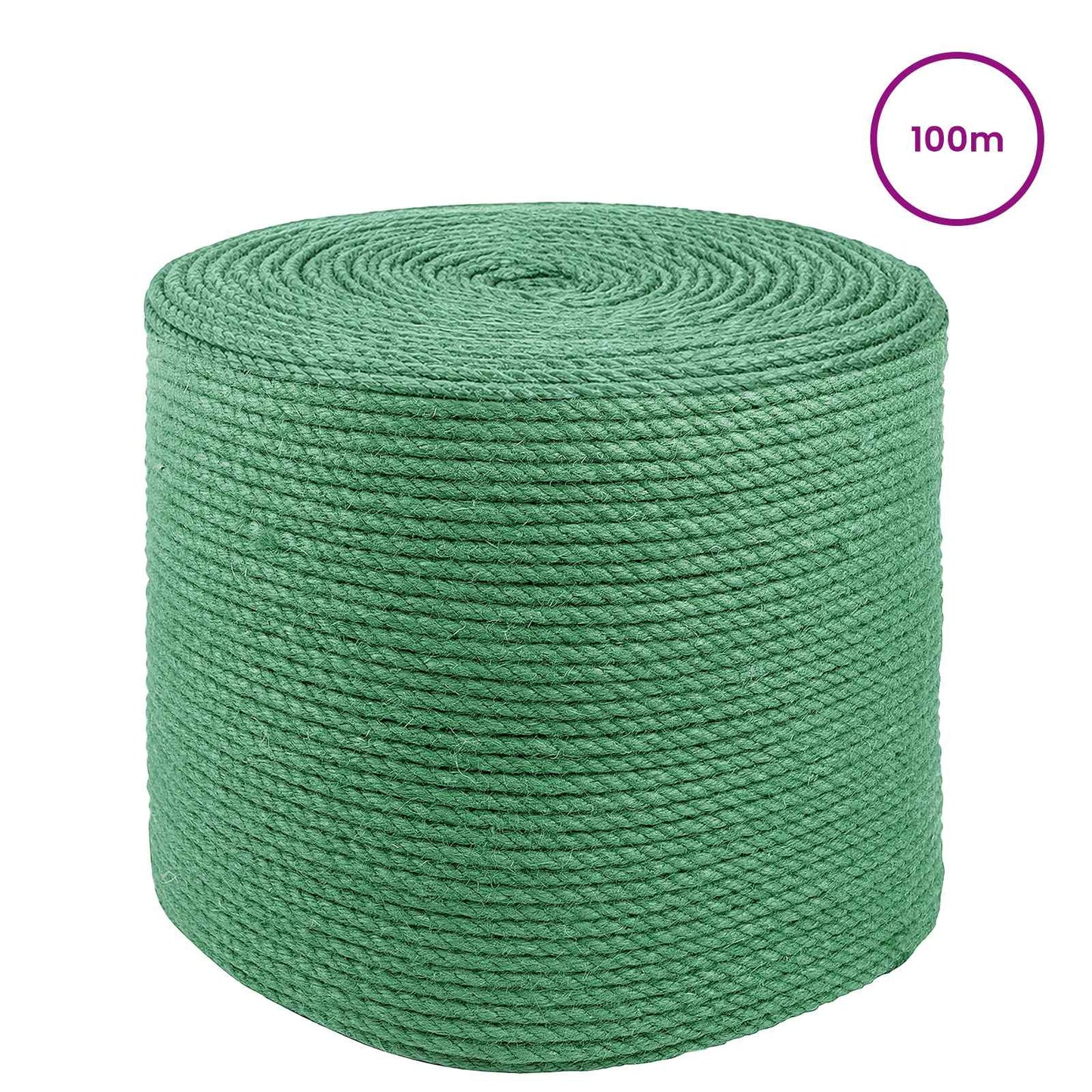 2 stk. 2 mm Grün 100% Tossa Jute