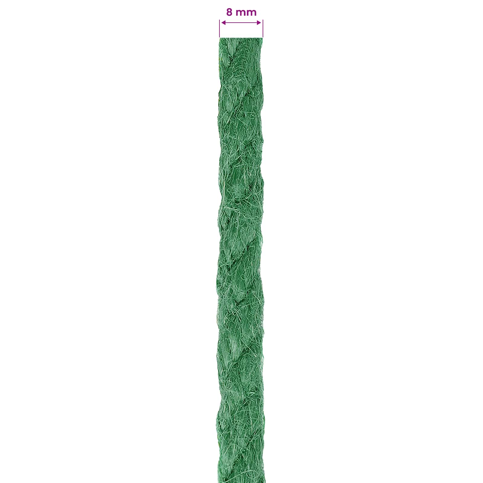 Juteseil 8 mm Grün 100% Tossa Jute