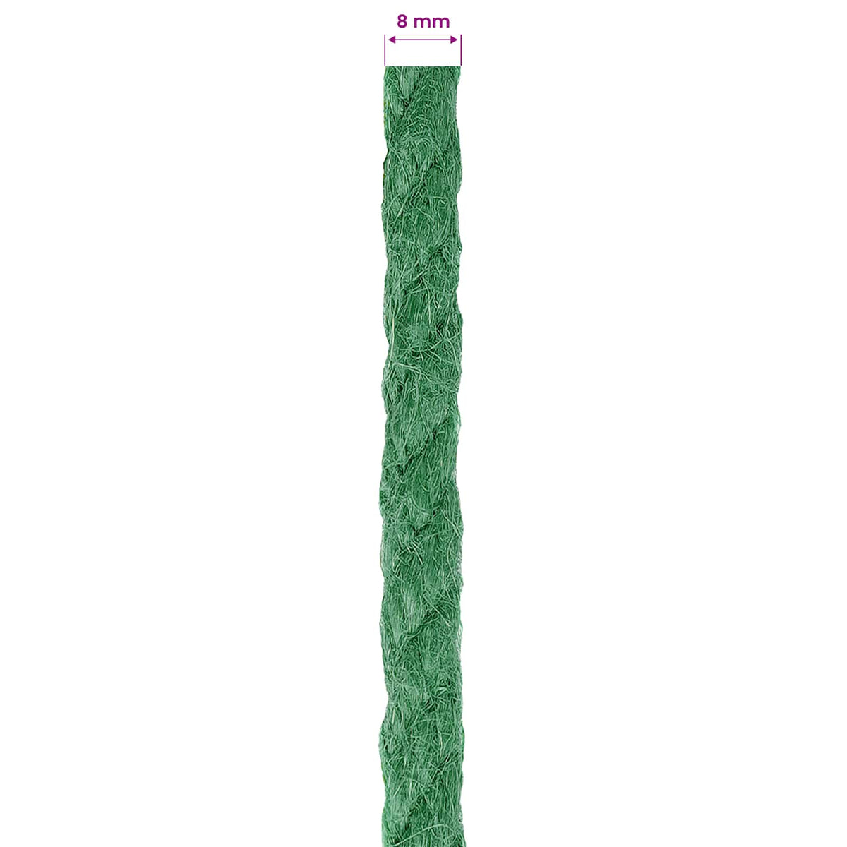 Juteseil 8 mm Grün 100% Tossa Jute