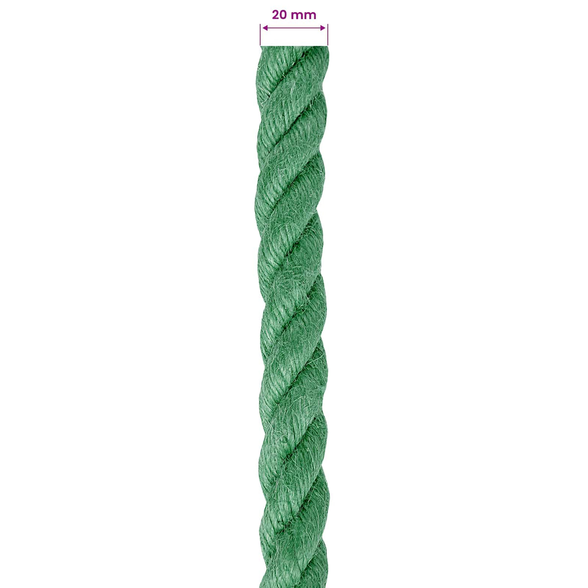 Juteseil 20 mm Grün 100% Tossa Jute