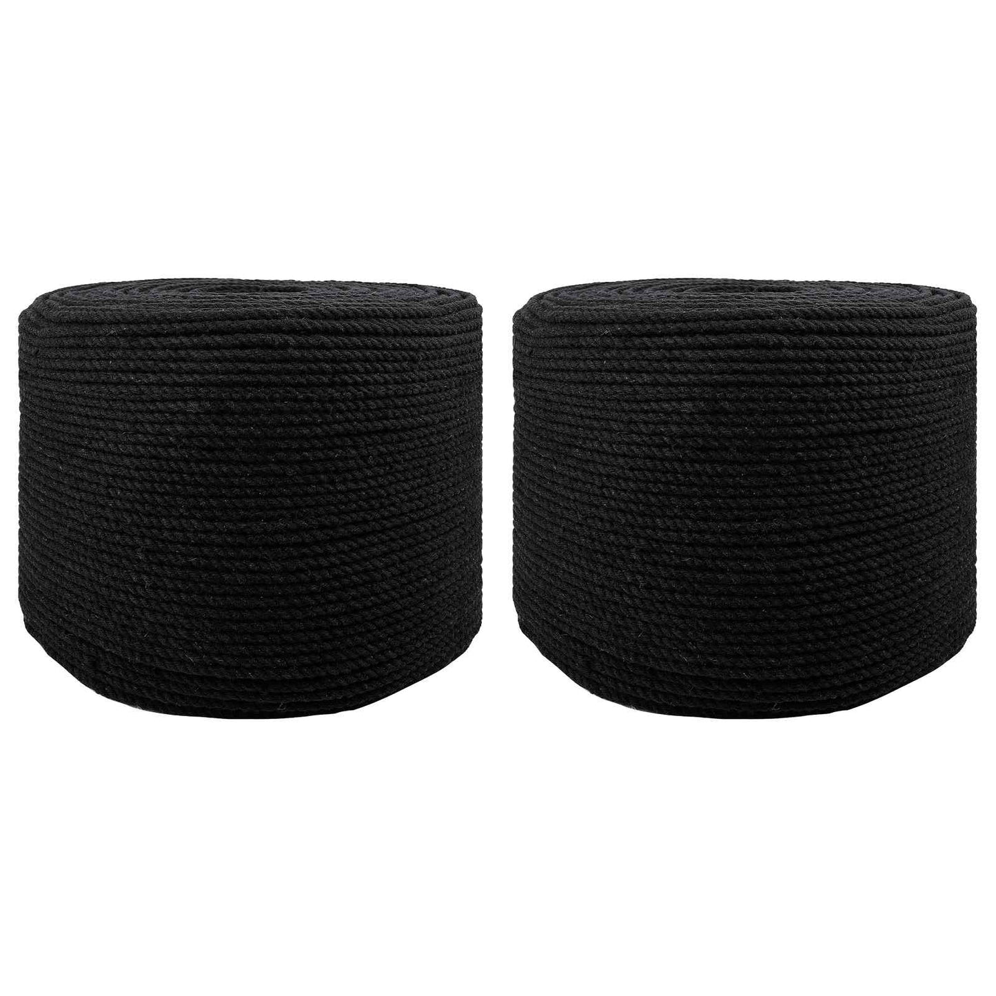 Baumwollzwirn 2 stk. 2 mm 100 m Schwarz 100% Baumwolle