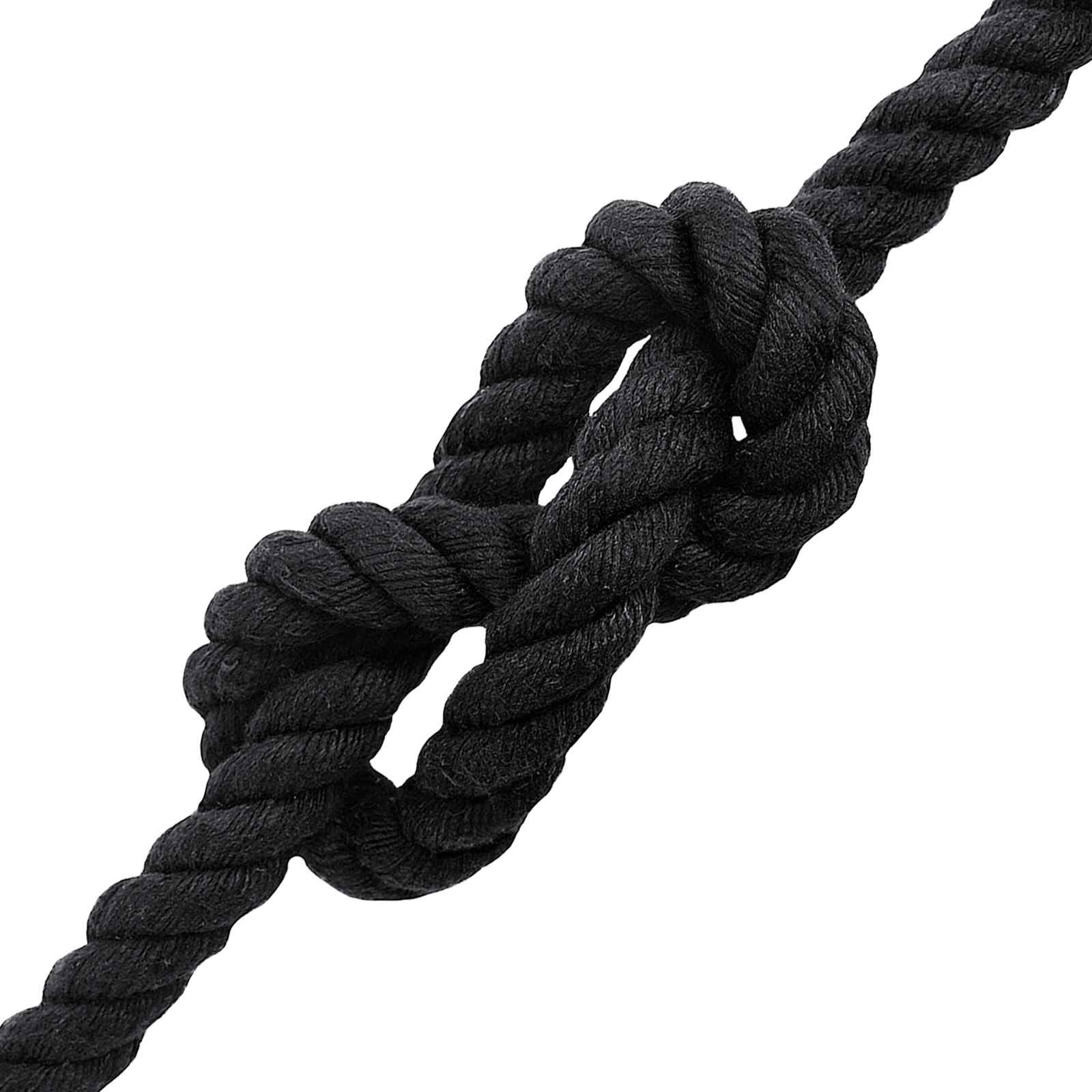 Baumwollseil 16 mm 100 m Schwarz 100% Baumwolle