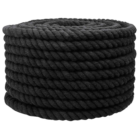 Baumwollseil 24 mm 50 m Schwarz 100% Baumwolle