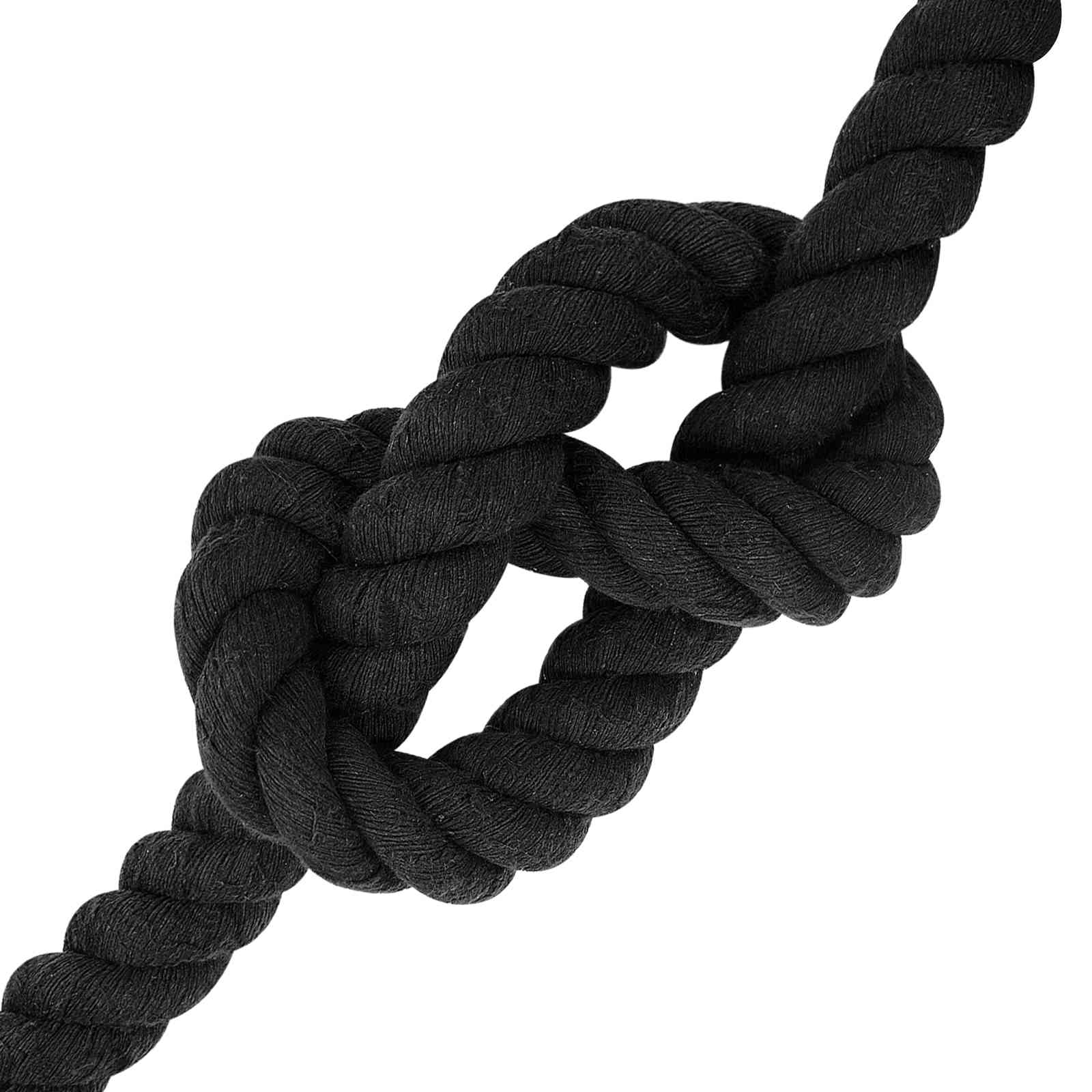 Baumwollseil 36 mm 10 m Schwarz 100% Baumwolle