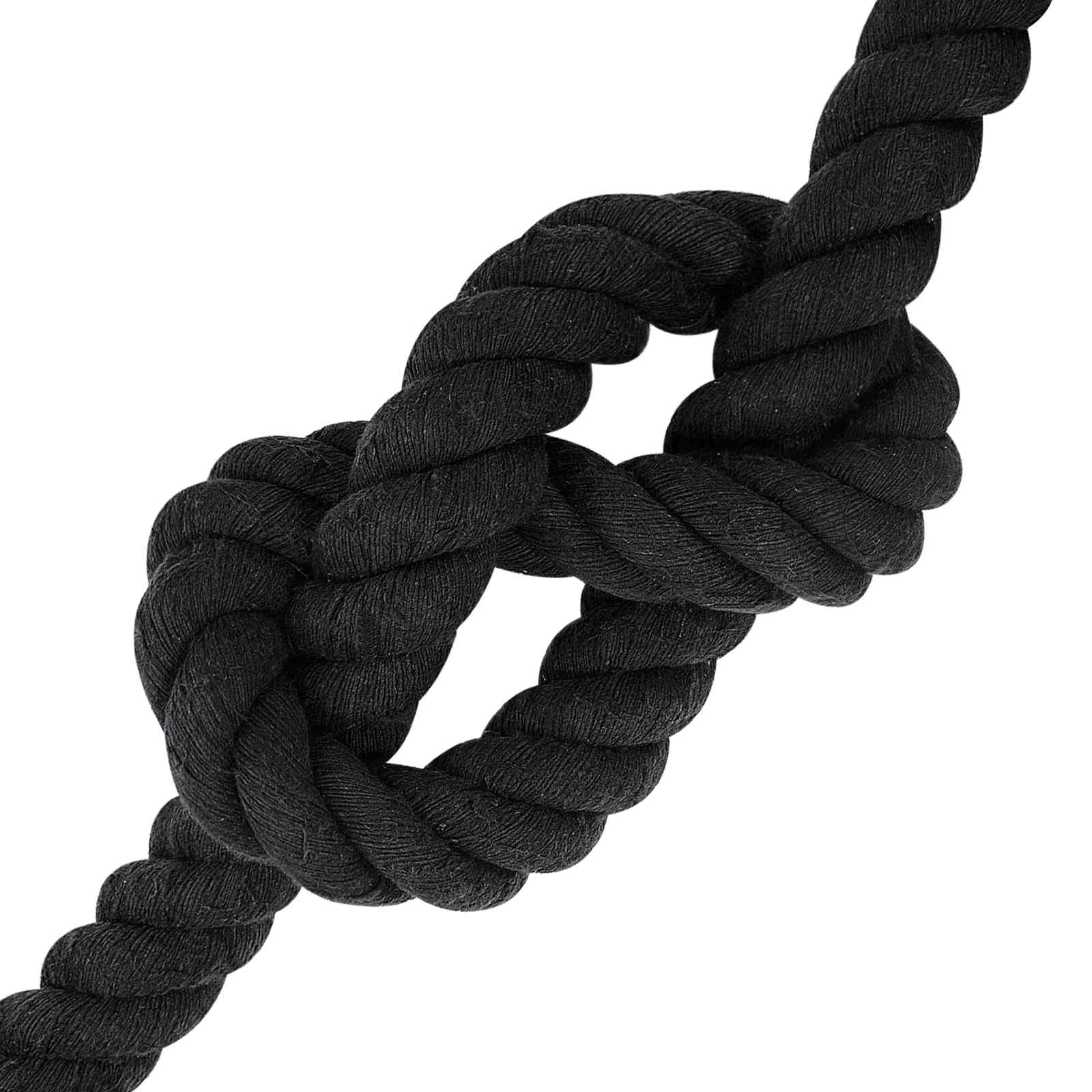 Baumwollseil 40 mm 25 m Schwarz 100% Baumwolle