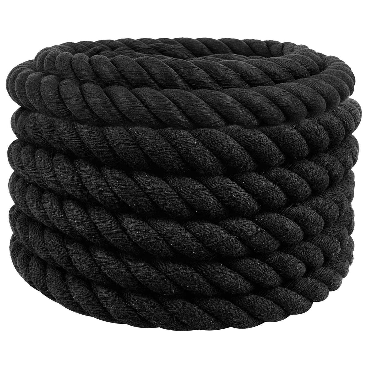 Baumwollseil 60 mm 5 m Schwarz 100% Baumwolle