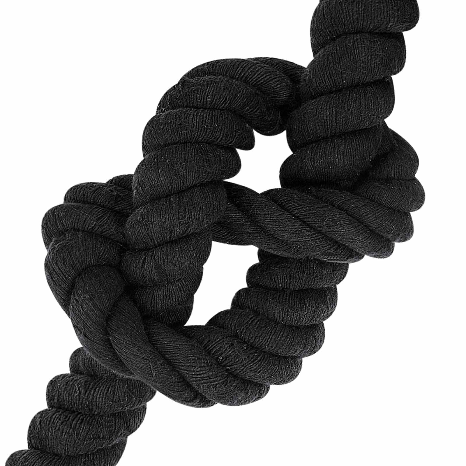Baumwollseil 60 mm 10 m Schwarz 100% Baumwolle