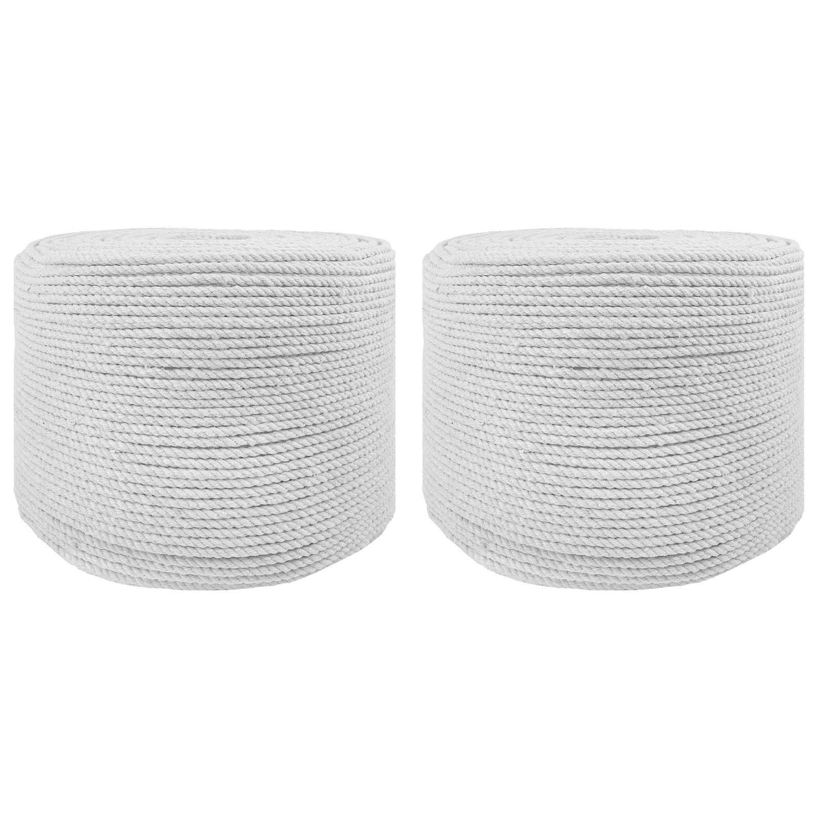 Baumwollzwirn 2 stk. 2 mm 100 m Weiß 100% Baumwolle