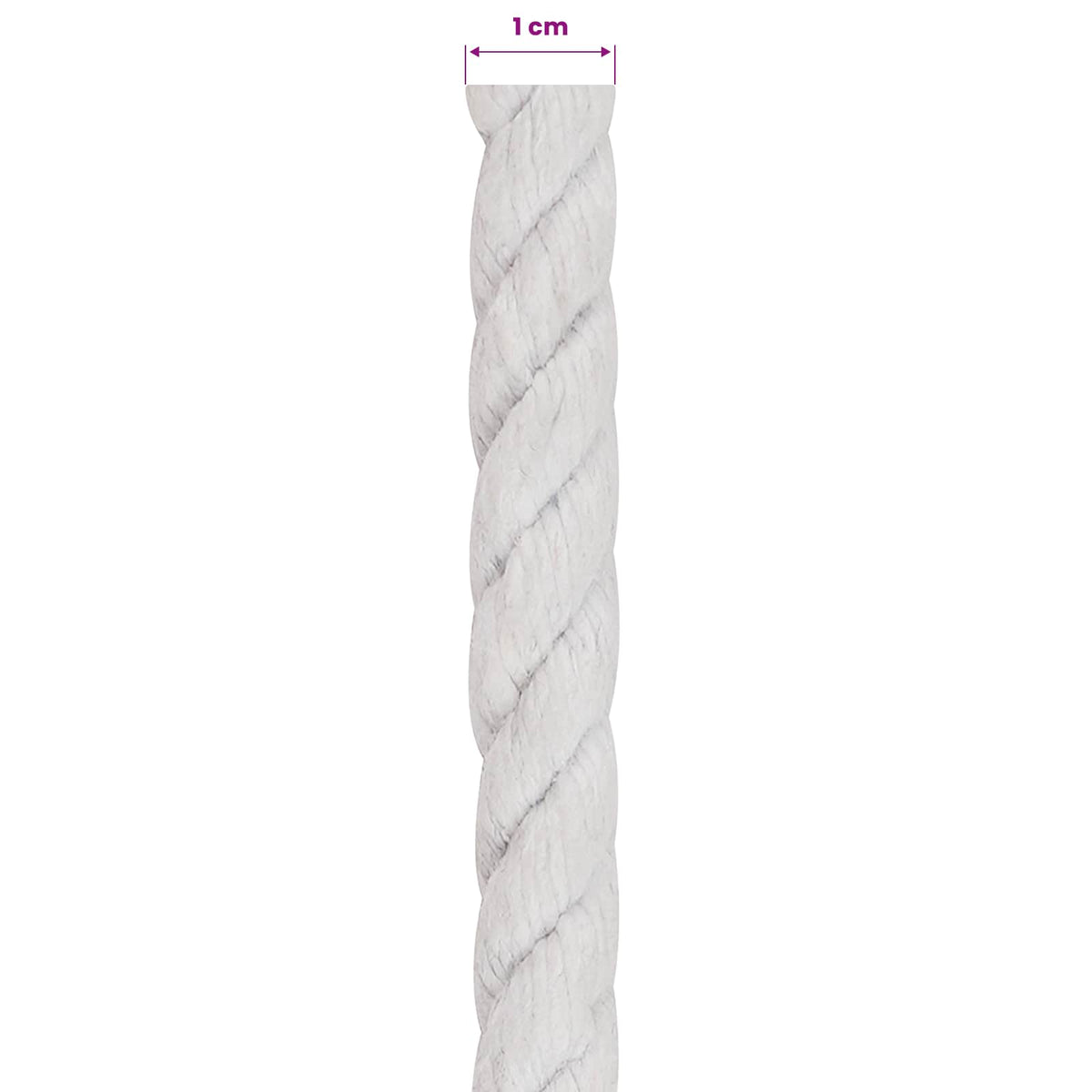 Baumwollseil 10 mm 100 m Weiß 100% Baumwolle