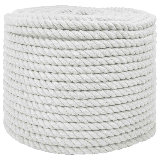 Baumwollseil 14 mm 50 m Weiß 100% Baumwolle