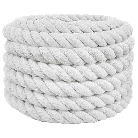 Baumwollseil 40 mm 10 m Weiß 100% Baumwolle