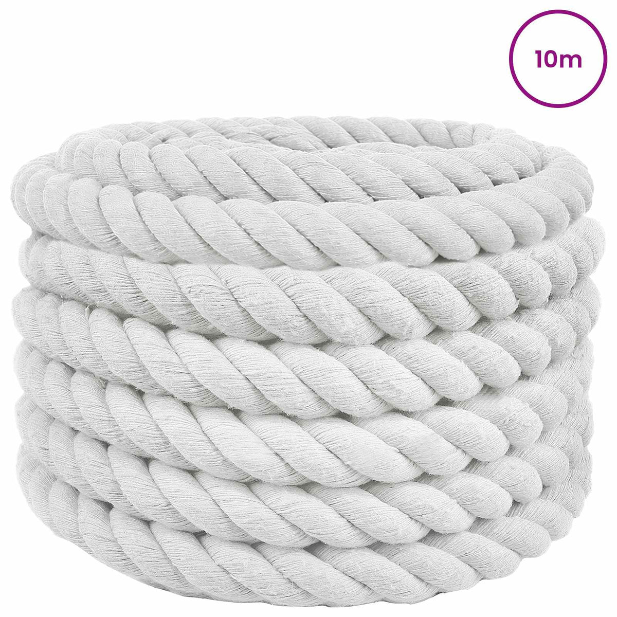 Baumwollseil 60 mm 10 m Weiß 100% Baumwolle