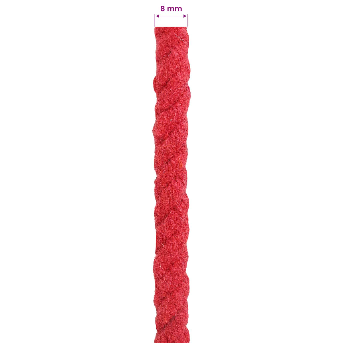 Baumwollseil 8 mm 25 m Rot 100% Baumwolle