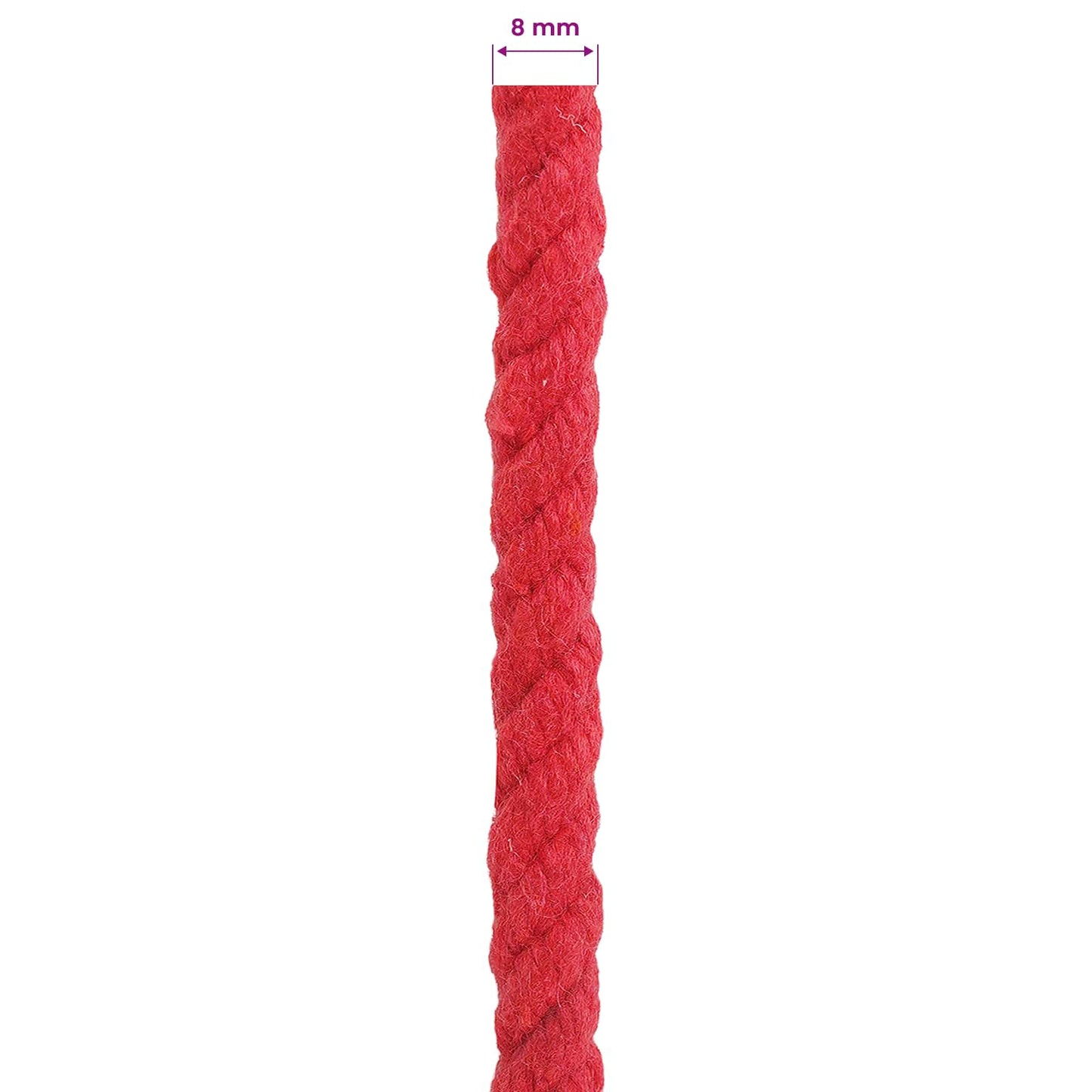 Baumwollseil 8 mm 50 m Rot 100% Baumwolle