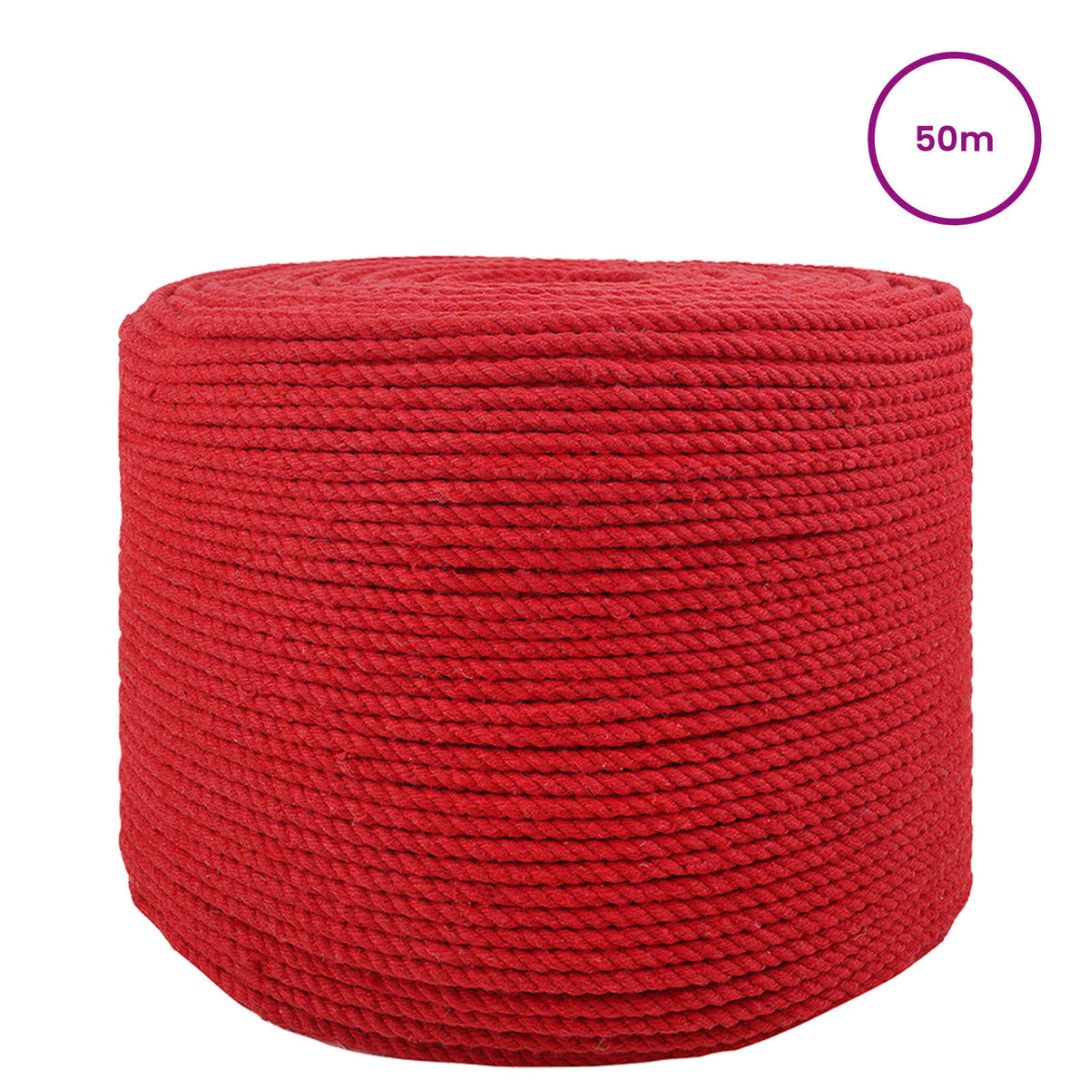 Baumwollseil 8 mm 50 m Rot 100% Baumwolle