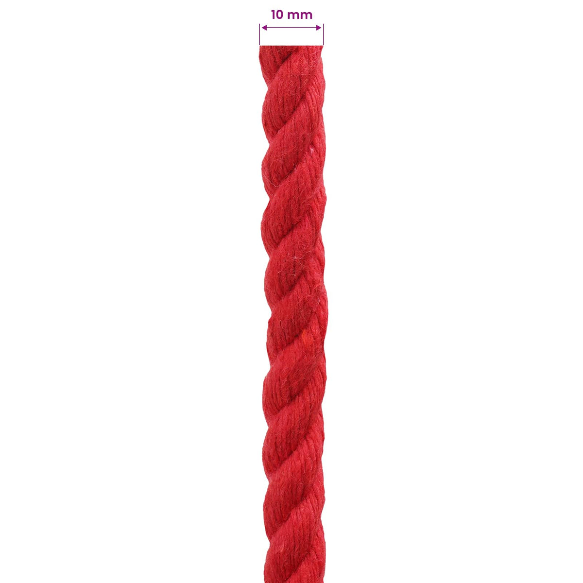 Baumwollseil 10 mm 50 m Rot 100% Baumwolle