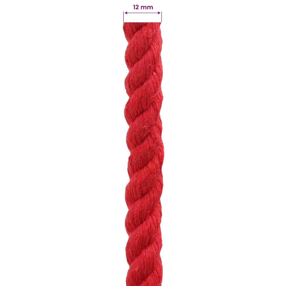 Baumwollseil 12 mm 250 m Rot 100% Baumwolle