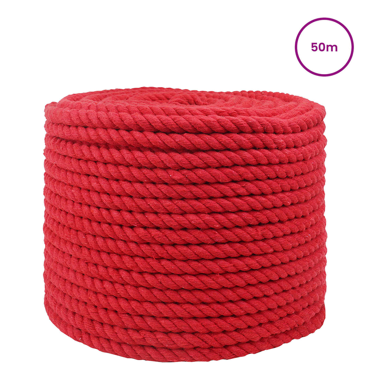 Baumwollseil 14 mm 50 m Rot 100% Baumwolle