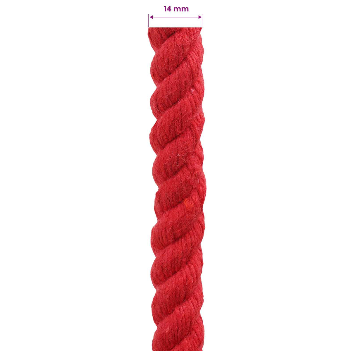 Baumwollseil 14 mm 250 m Rot 100% Baumwolle