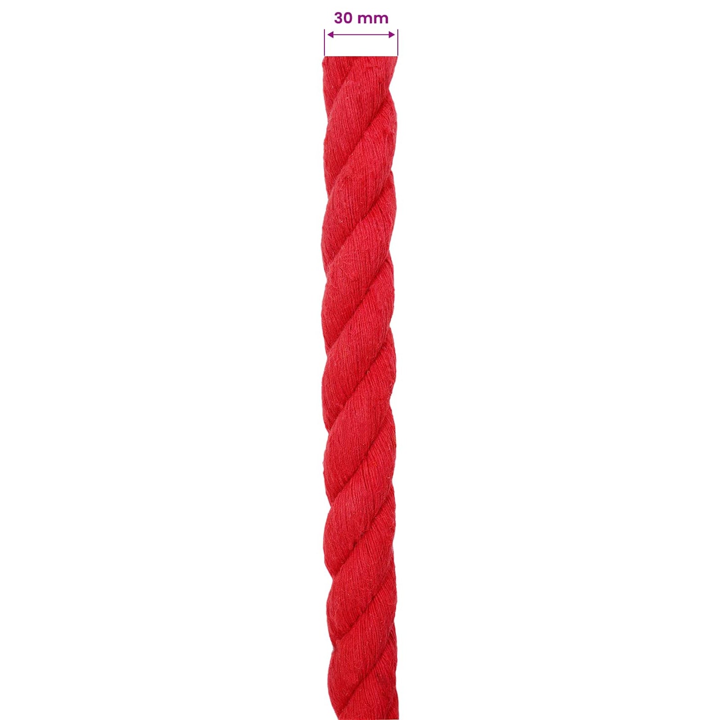 Baumwollseil 30 mm 25 m Rot 100% Baumwolle