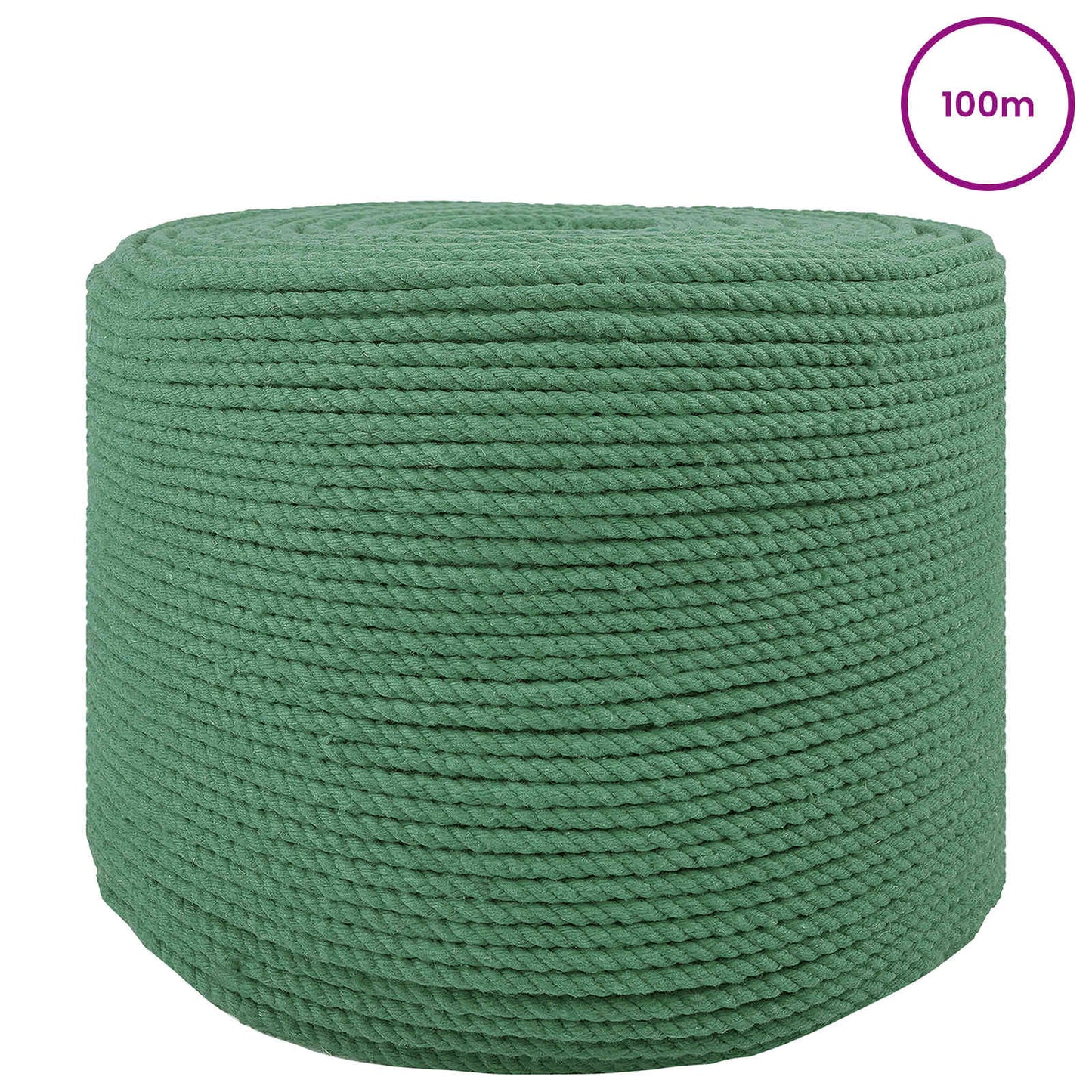 Baumwollzwirn 2 stk. 2 mm 100 m Grün 100% Baumwolle